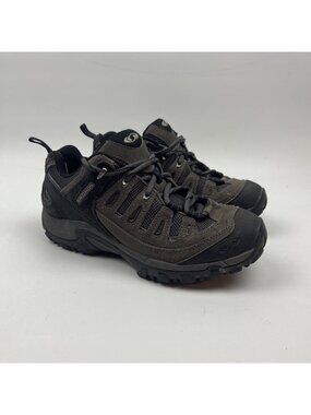 Y2K Salomon Hiking Shoes Bulky DBlack / Brown Gorpcore Outdoor Wom Sz 7.5
